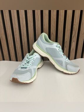 Vionic Tokyo Women's 6.5 Blue Mint Mesh Orthotic Arch Support Walking Sneakers